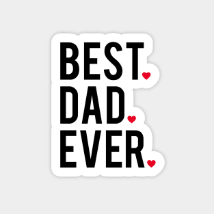 Best dad ever, word art, text design with red hearts Sticker